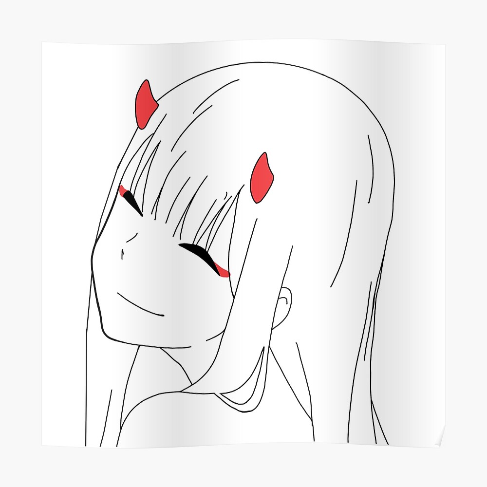 Zero Two 002 Darling And The Franxx Sticker By Noodle Bowl Redbubble