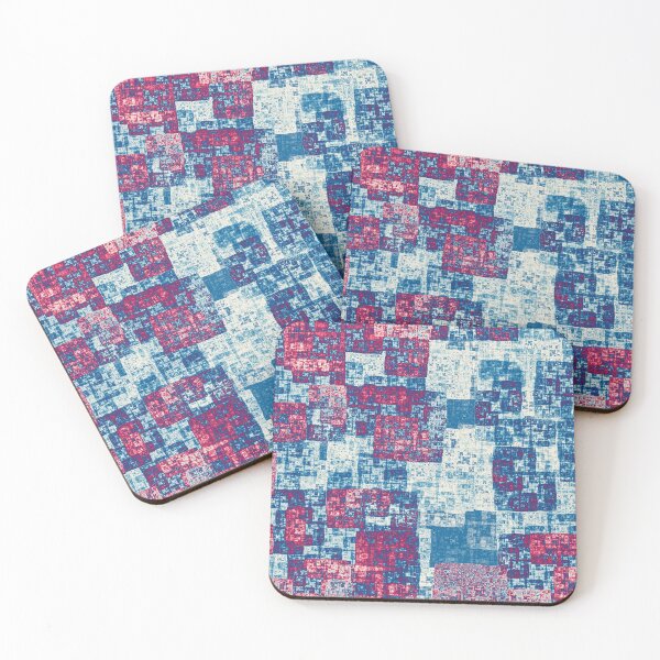 Item preview, Abstract rectangles in red and blue designed and sold by MarionsArt.