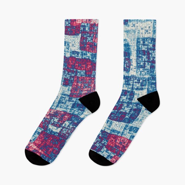 Item preview, Abstract rectangles in red and blue designed and sold by MarionsArt.