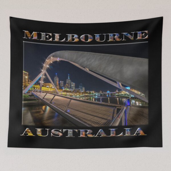 Item preview, Southgate Bridge At Night (poster edition on black) designed and sold by Ray's Photos & Art.