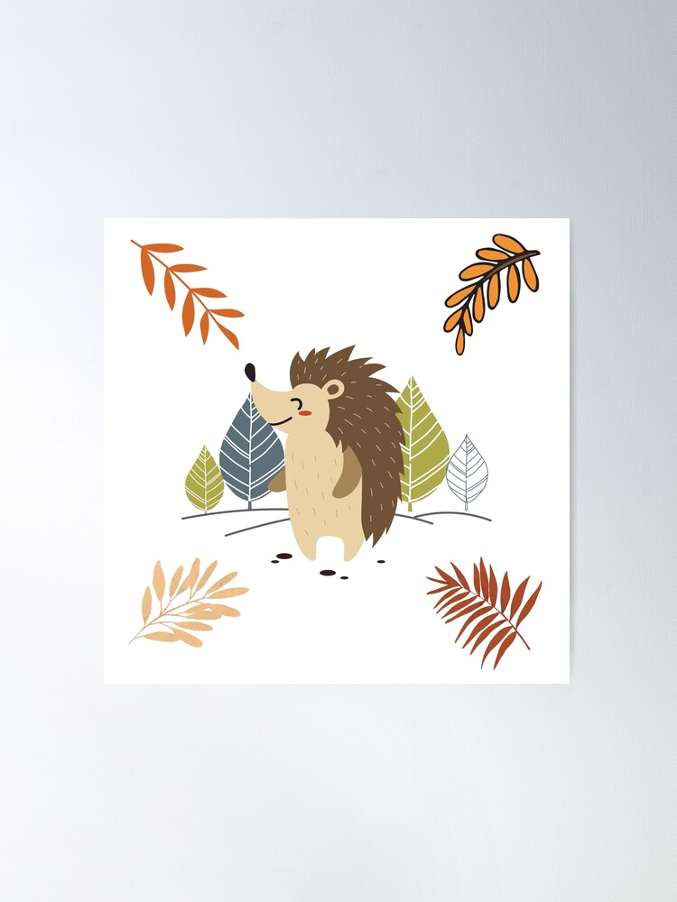 Hedgehog Face Funny Hair Cut Cute  Poster for Sale by alenaz