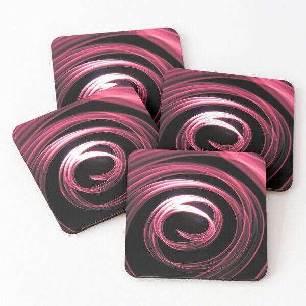Item preview, Red light painting spiral shaped abstract on black designed and sold by Grégory DUBUS.