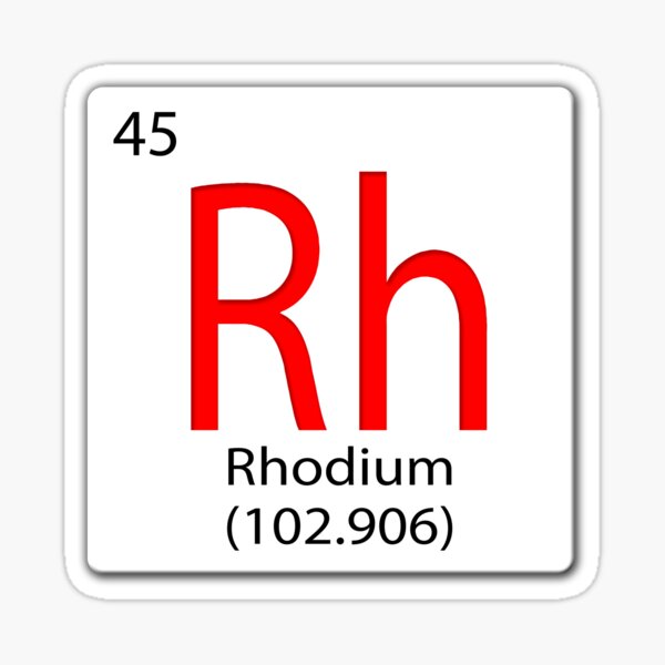 Artikel-Vorschau von  chemische Elementfliese Rh Rhodium, designt und verkauft von funkyworm.