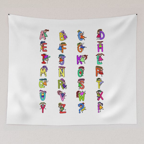 Item preview, Whole Alphabet for girls alphabet Kids Colorful Cartoon Character designed and sold by funwithletters.