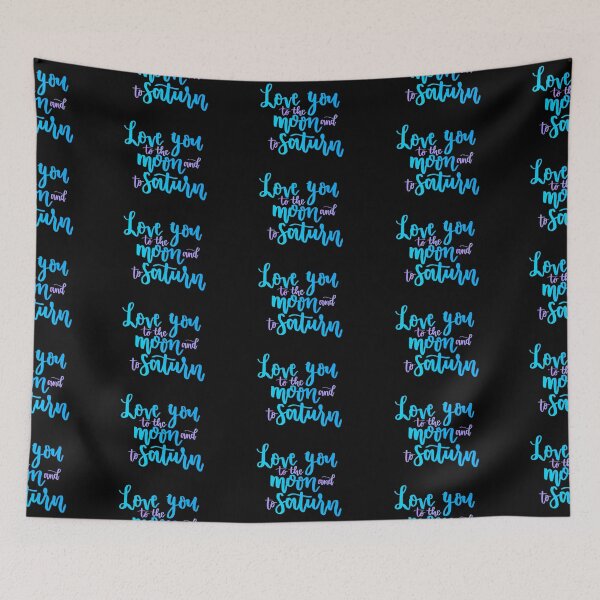 Item preview, the moon and to saturn (blue) designed and sold by ellalucy.