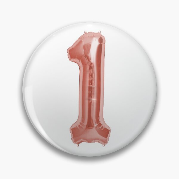 Item preview, One Number 1 Metallic Rose Gold Mylar Foil Helium Balloon for First Birthday or Anniversary designed and sold by Birthdates.