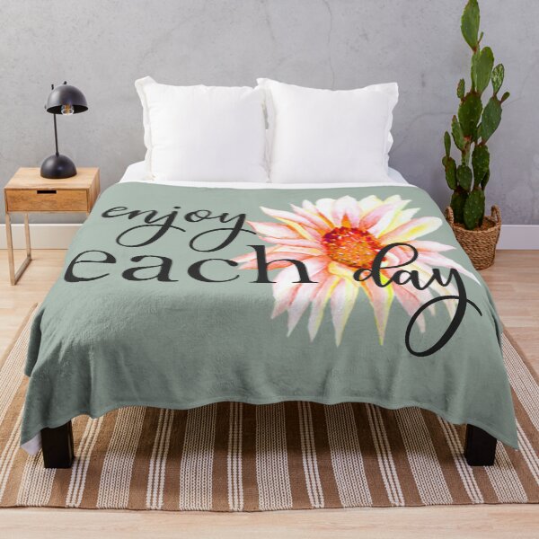 Item preview, Enjoy each day, sunflower with message in black designed and sold by latiendadearyam.