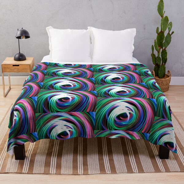 Item preview, Tri color red green and blue light painting spiral shaped abstract on black designed and sold by Grégory DUBUS.