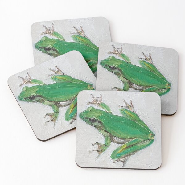 Item preview, Australian Green emerald frog  designed and sold by Liz HL Art Shop.