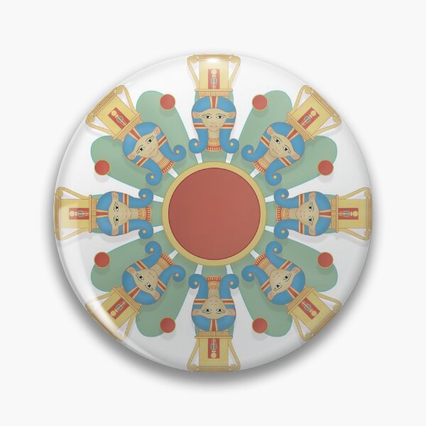 Item preview, Egyptian pattern with the face of goddess Hathor designed and sold by Franck-Monnier.