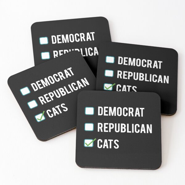 Item preview, Democrat Republican Cats Funny Election Voting 2020 Checkbox designed and sold by Masmalinncheek.