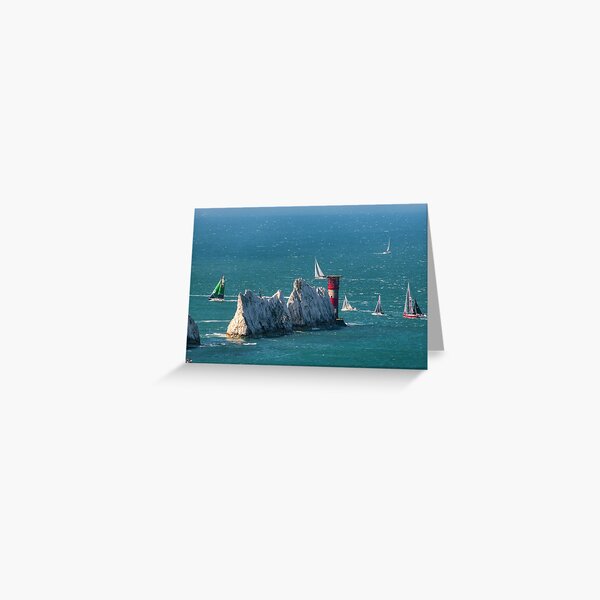 RORC Race The Wight Rounding The Needles Greeting Card
