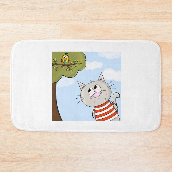 Item preview, Cat and bird designed and sold by KateCrafts.