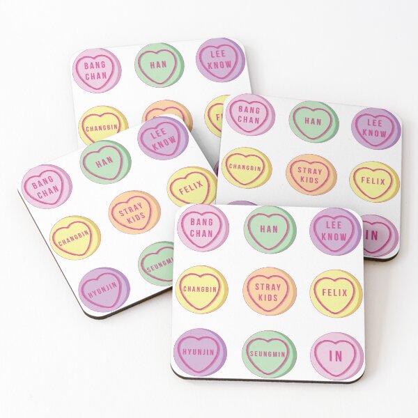 Item preview, STRAY KIDS Members Names LOVE HEARTS Pastel Cute [BUY MEDIUM OR LARGER FOR STICKER PACK] designed and sold by SugarSaint.