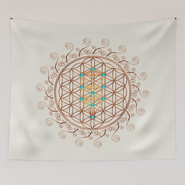 Item preview, Flower of life, Tree of life, Sephiroth, Sacred Geometry designed and sold by nitty-gritty.