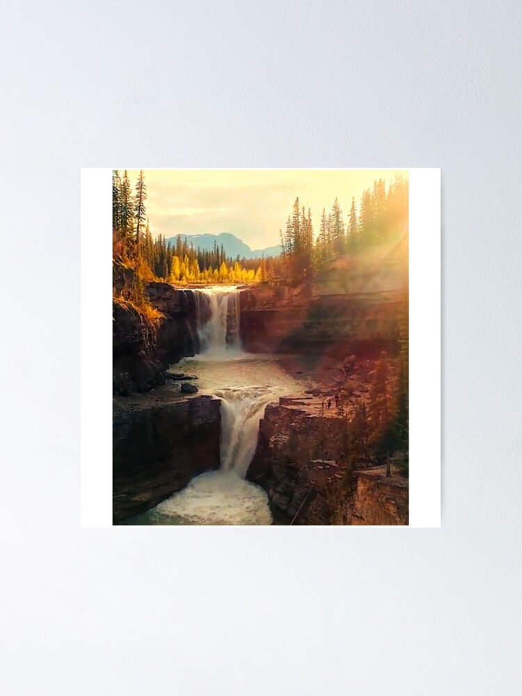 Alternate view of Sunshine waterfall Poster