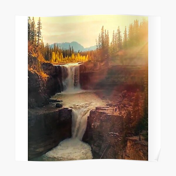 Sunshine waterfall Poster