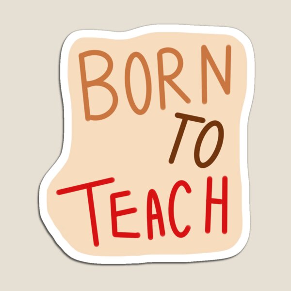 Item preview, Peach Born to teach sticker designed and sold by SarahFi.