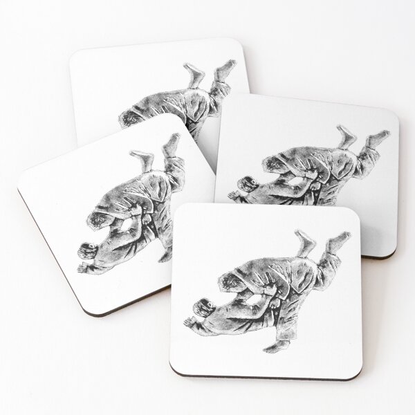 Item preview, Two judokas doing judo sport watercolor designed and sold by Grégory DUBUS.