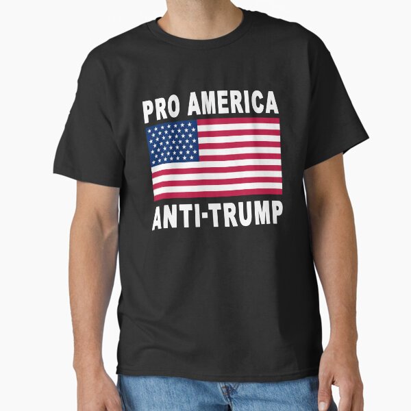 Vista previa del artículo con la obra «Pro america anti trump shirt», diseñado y vendido por FHdesigns.