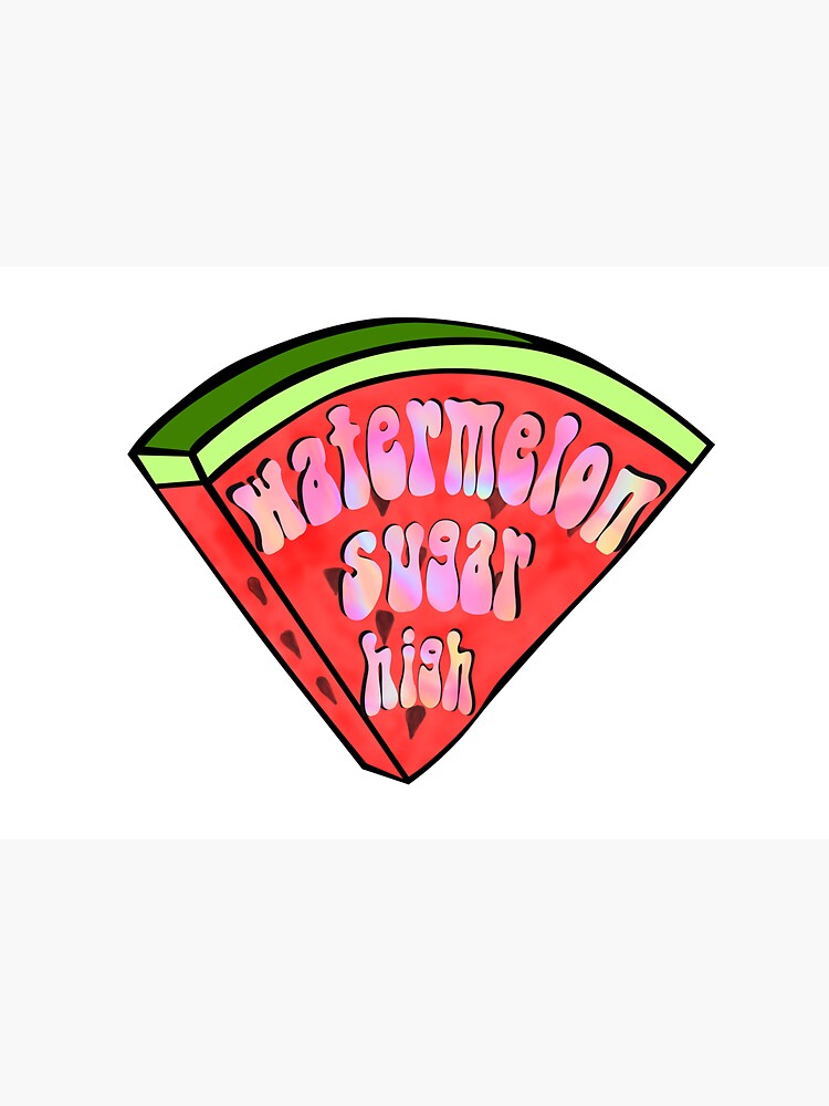 Watermelon sugar Harry Styles - Watercolor watermelon slice by adaba