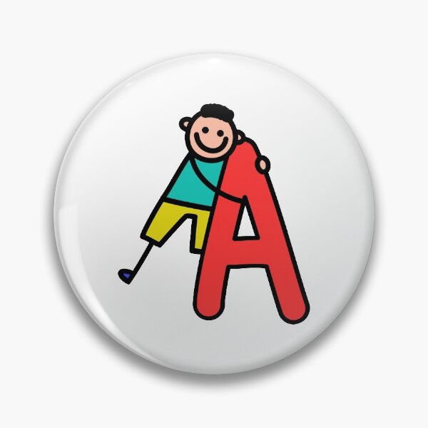 Item preview, Letter A for Boys alphabet Kids Colorful Cartoon Character designed and sold by funwithletters.