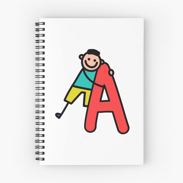 Item preview, Letter A for Boys alphabet Kids Colorful Cartoon Character designed and sold by funwithletters.
