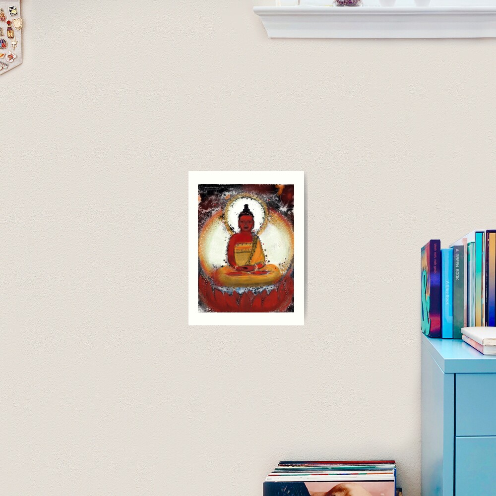 Amitabha - Red Buddha of the West Art Print
