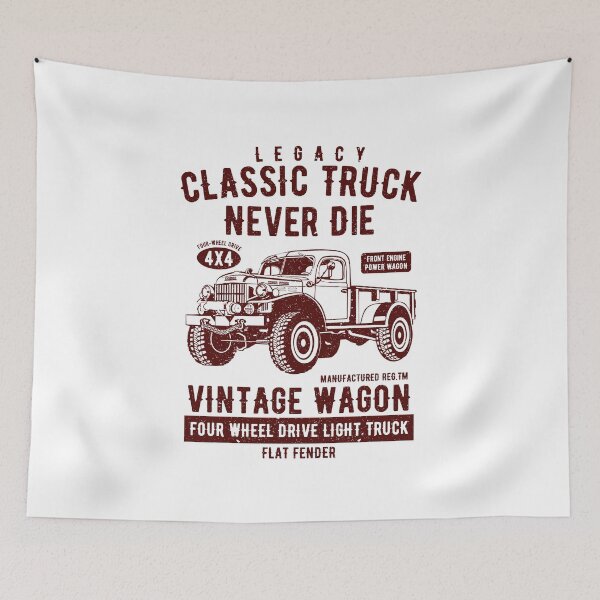 Item preview, Classic Truck Never Die. Vintage Wagon. Four Wheel Drive. designed and sold by wkyip79.