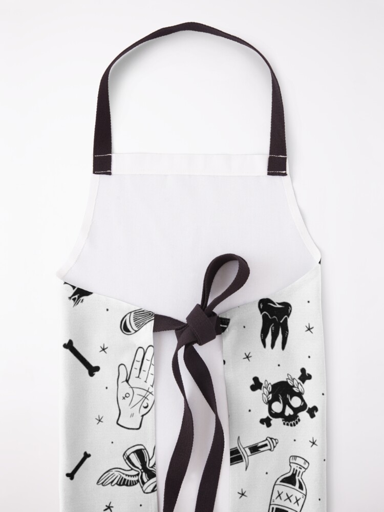 Alternate view of A Few of My Macabre Things (on white) Apron