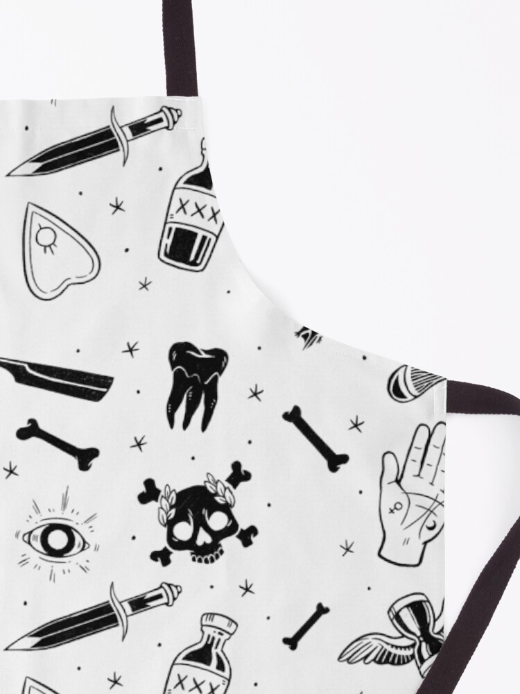 Alternate view of A Few of My Macabre Things (on white) Apron