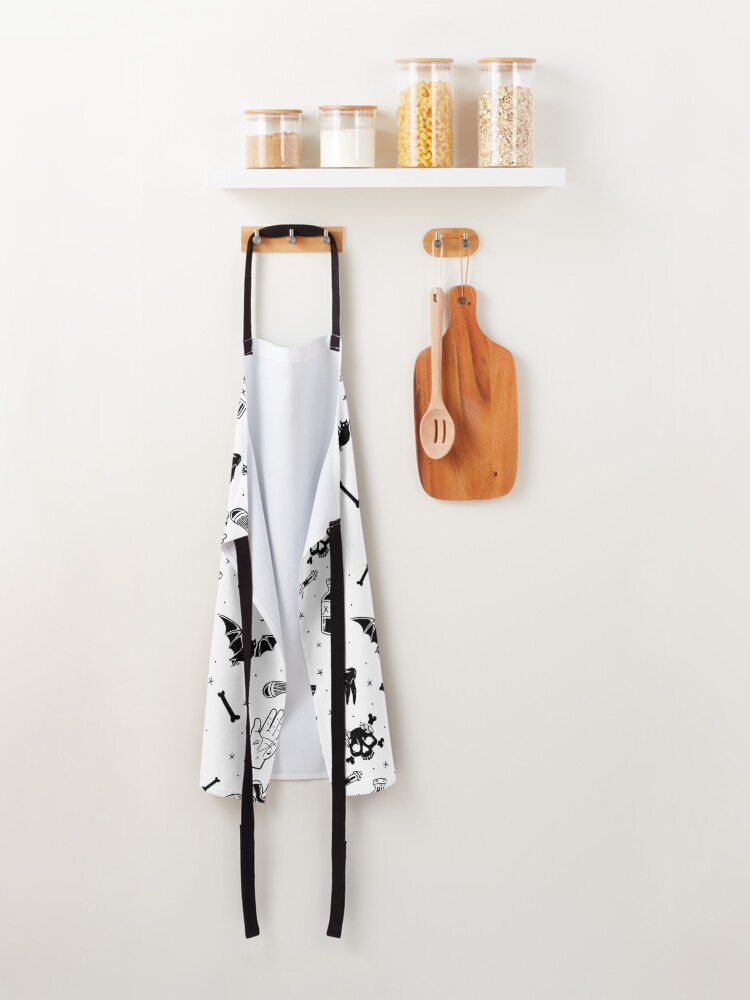 Alternate view of A Few of My Macabre Things (on white) Apron