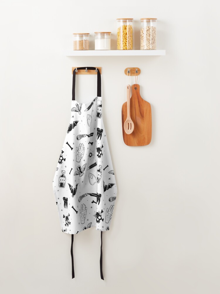 Alternate view of A Few of My Macabre Things (on white) Apron