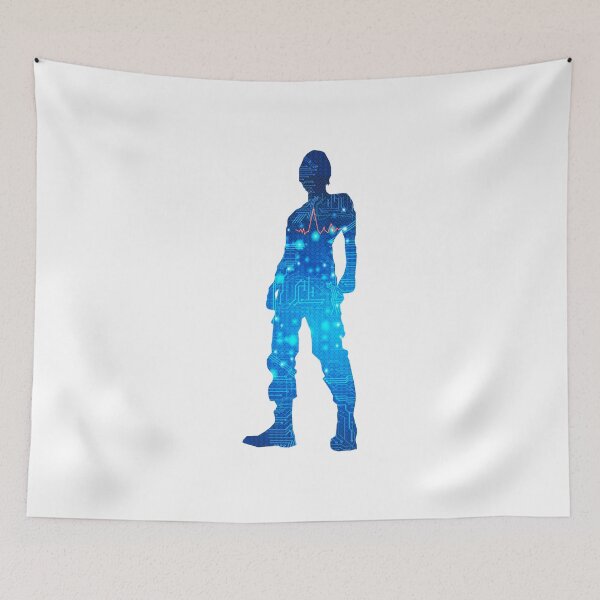 Item preview, Blue man with electronics lines designed and sold by Maks08.