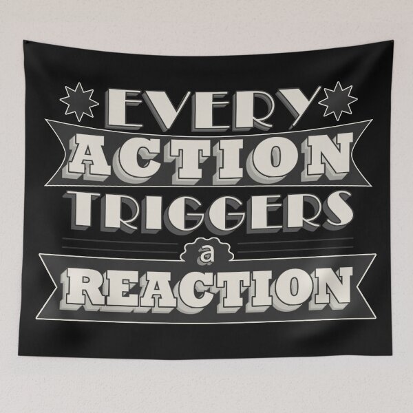 Item preview, Every action triggers a reaction designed and sold by Infdesigner.