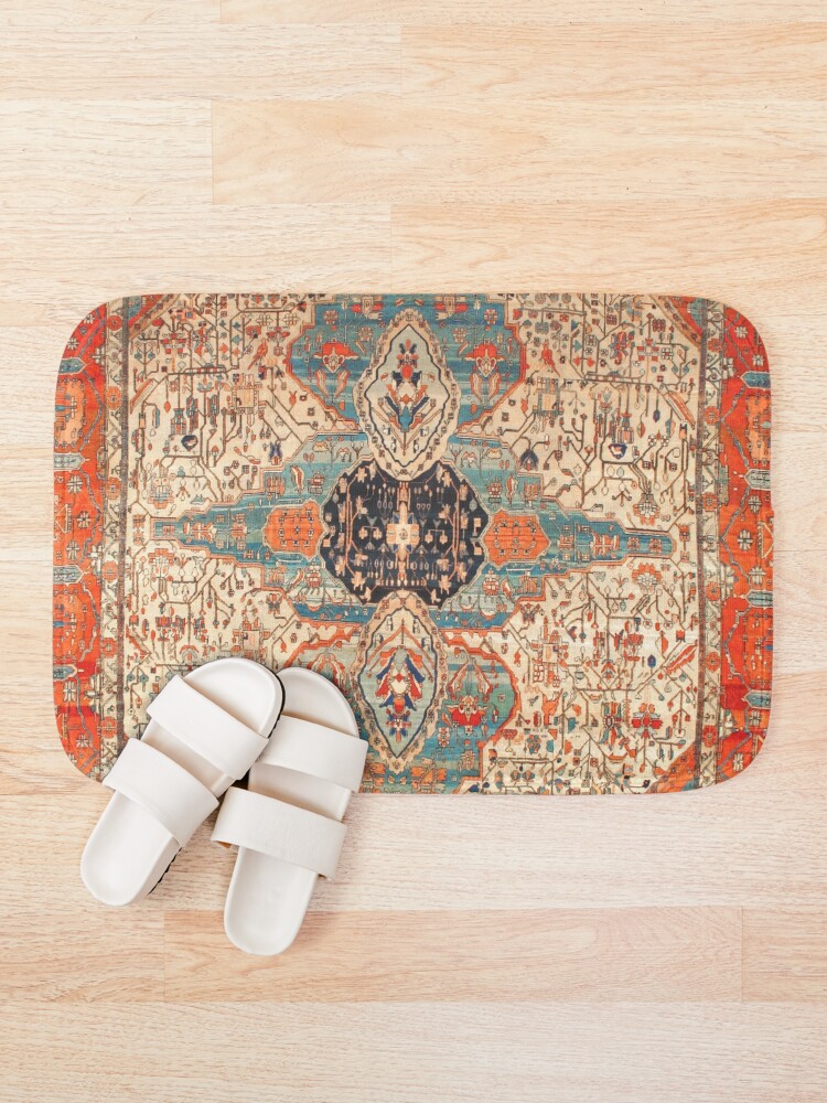 "Mohtashan Kashan Persian Rug Print" Bath Mat for Sale by bragova