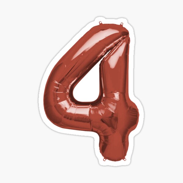Artikel-Vorschau von Vier Nummer 4 Metallic Roségold Mylar Folie Helium Ballon für vier Jahre Vorschulkind, designt und verkauft von Birthdates.