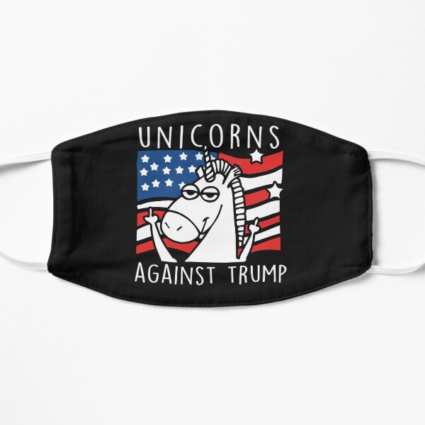 Licornes contre Trump Funny Anti Trump Gift Masque sans plis