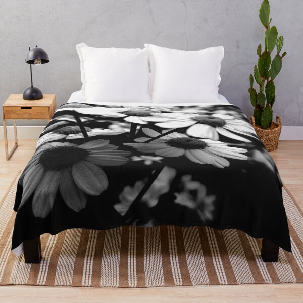 Item preview, A field of Feverfew in Black and White designed and sold by ArtisticMishaps.