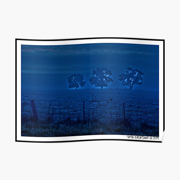 Foggy Moonrise, Yuroke Poster
