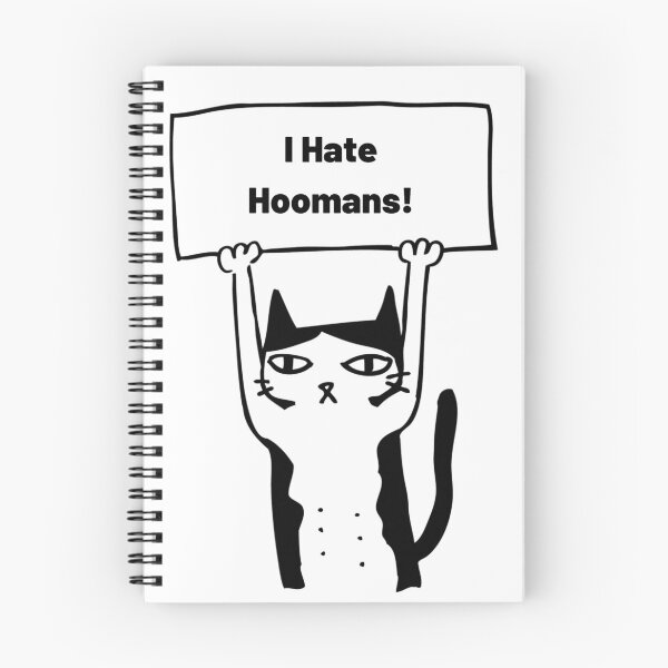 Item preview, I Hate Hoomans! Funny Cat Essential T Shirt designed and sold by ZayZayDesigns.