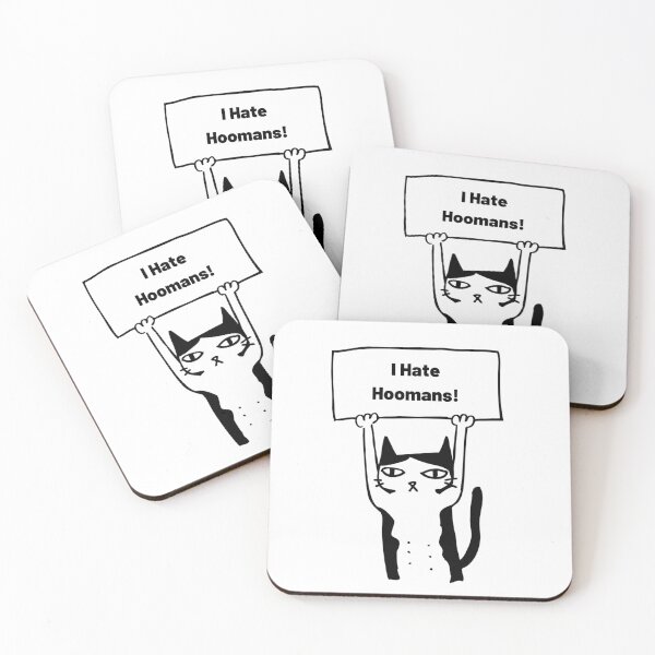Item preview, I Hate Hoomans! Funny Cat Essential T Shirt designed and sold by ZayZayDesigns.
