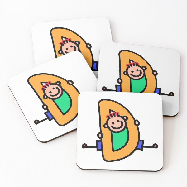 Item preview, Letter D for Boys alphabet Kids Colorful Cartoon Character designed and sold by funwithletters.