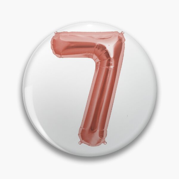 Item preview, Seven Number 7 Metallic Rose Gold Mylar Foil Helium Balloon for Seven Year Primary Schoolchild  Second Grade Student designed and sold by Birthdates.