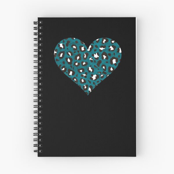 Item preview, Peacock Blue, Black and White Leopard Print Heart designed and sold by Bumblefuzzies.
