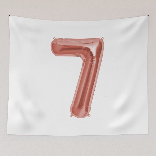 Item preview, Seven Number 7 Metallic Rose Gold Mylar Foil Helium Balloon for Seven Year Primary Schoolchild  Second Grade Student designed and sold by Birthdates.