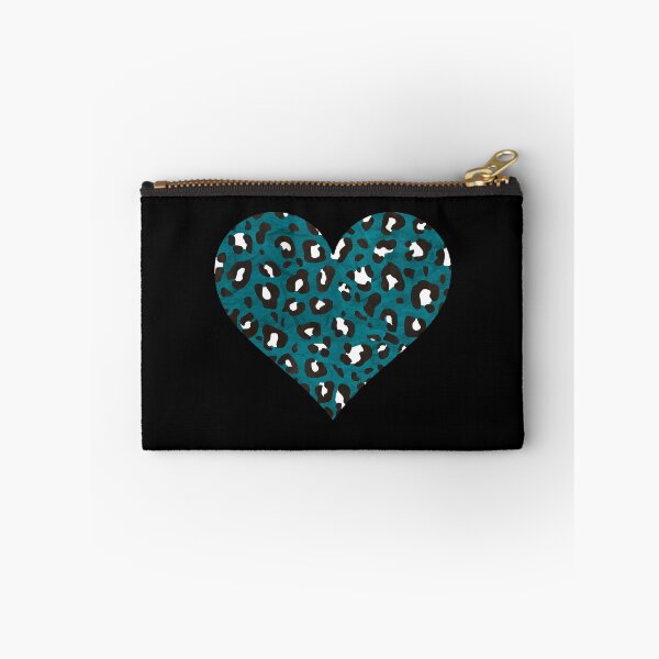 Item preview, Peacock Blue, Black and White Leopard Print Heart designed and sold by Bumblefuzzies.
