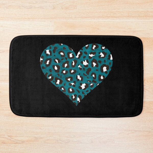 Item preview, Peacock Blue, Black and White Leopard Print Heart designed and sold by Bumblefuzzies.
