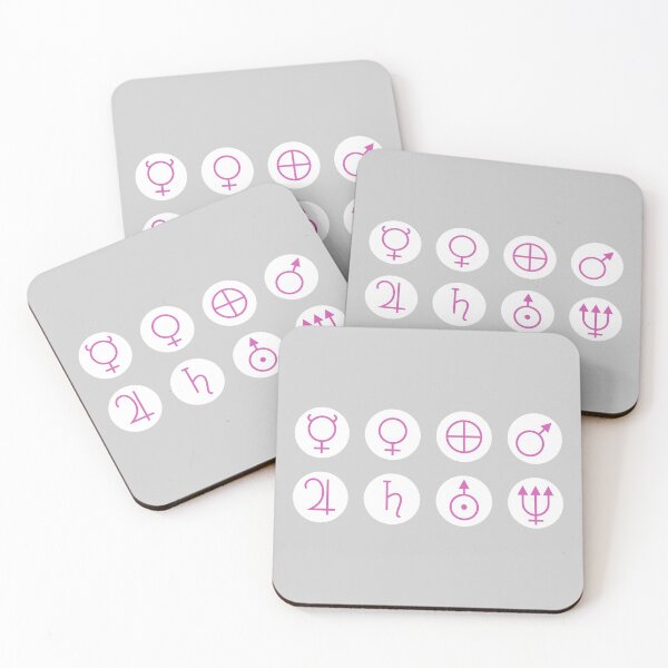 Item preview, Astronomical Symbols - White and Pink designed and sold by ChipFork.