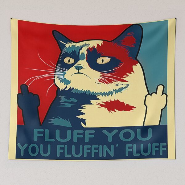 Item preview, RETRO FLUFF YOU YOU FLUFFIN FLUFF CAT KITTEN SHIRT1 designed and sold by CARDWELL-COWEL.